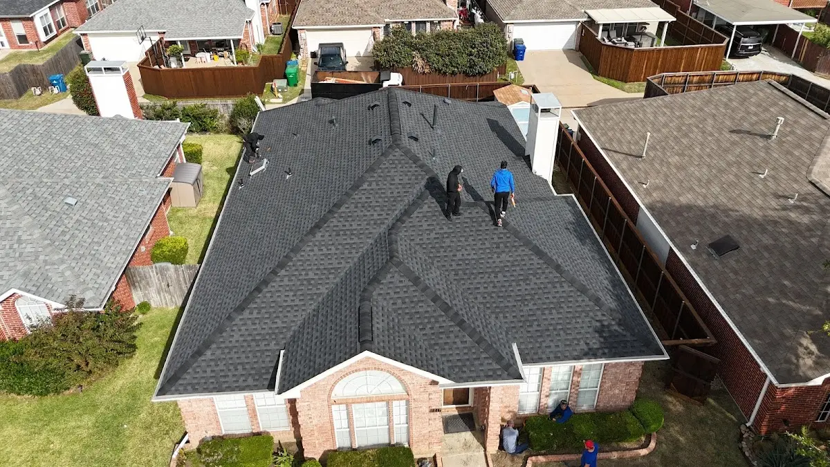 Slate & Tile Roof Repair work in progress on a Winston-Salem property